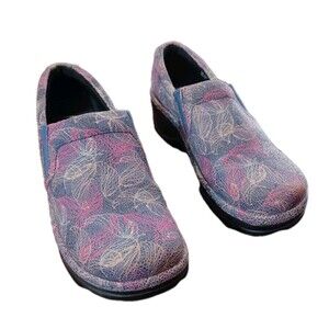 Klogs Naples Multicolor Leather Women's Nursing Work Clogs Size 8.5
